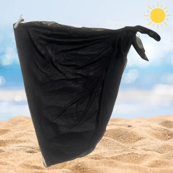Shanay Short Tie Side Sarong Cover Up in breathable, quick-dry fabric.