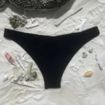 Black Zara Bottom bikini for a sleek, comfortable beach day and flattering silhouette.