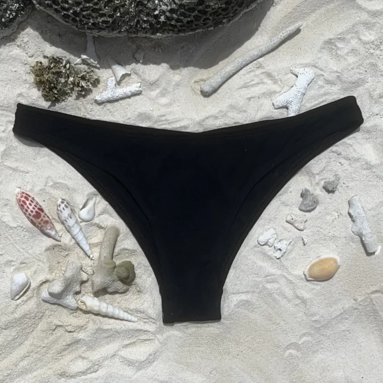 Black Zara Bottom bikini for a sleek, comfortable beach day and flattering silhouette.